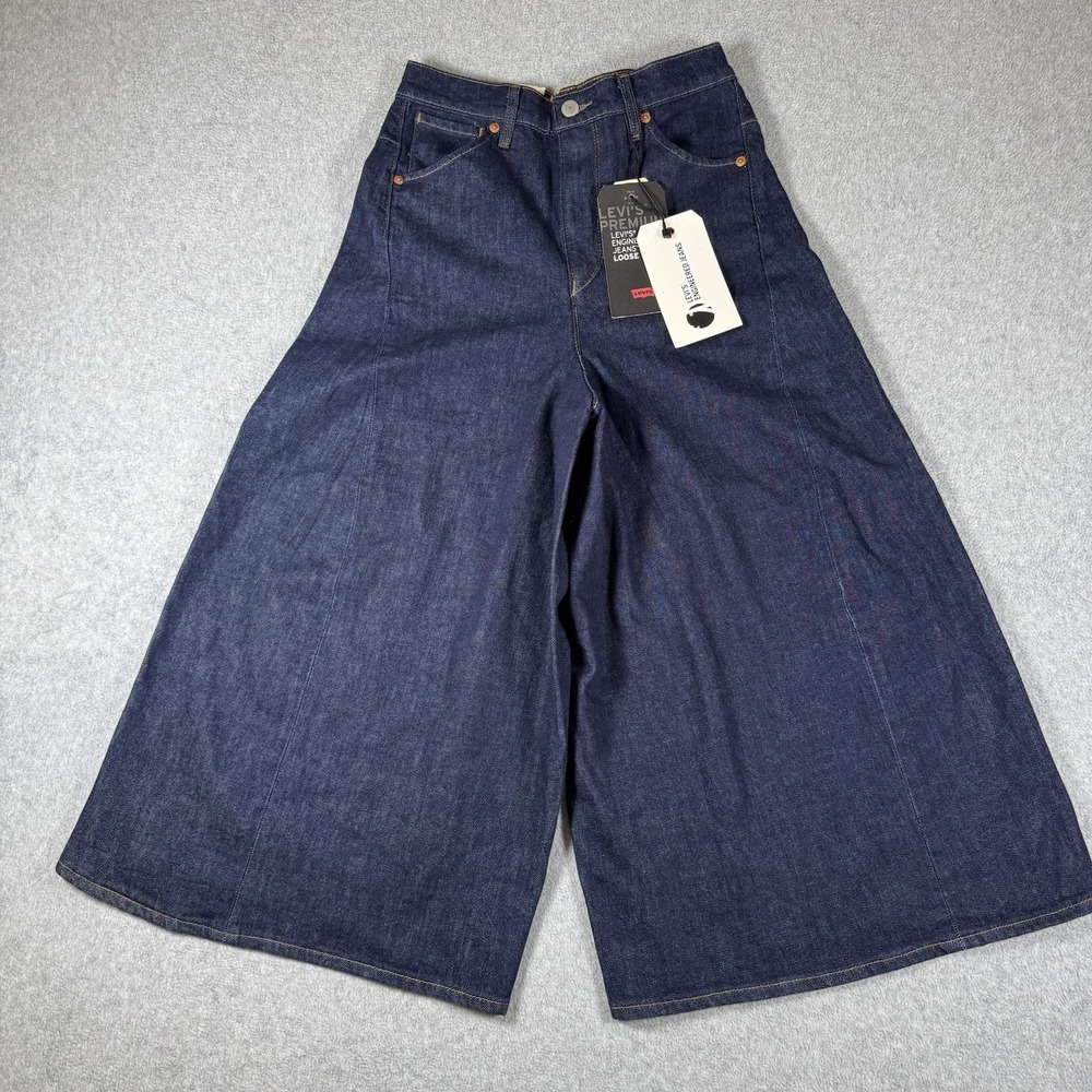 NWT Levi's Premium Engineered Jeans Loose Wide Leg Cropped Red Label Size W25